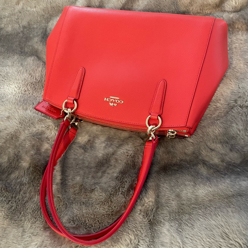 Coach Christie Satchel in Miami Red